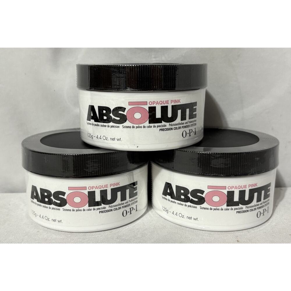 Lot of 3 OPI ABSOLUTE Precision Color Powder System 125g / 4.4 oz OPAQUE PINK